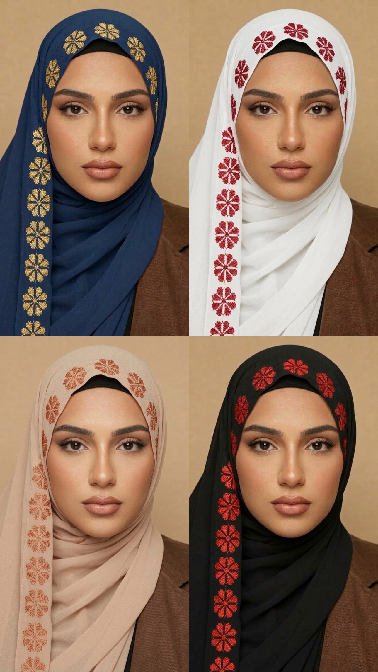 Full Set Tatreez Hijab